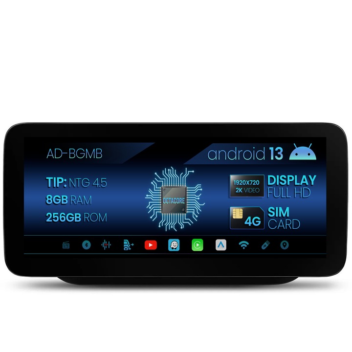 Navigatie Autodrop Mercedes Benz CLS W218 (2013), NTG 4.5, Android 13, MB-Octacore, 8GB RAM, 256GB ROM, 12.3 Inch - AD-BGMB1000845, AD-BGRKITMB012