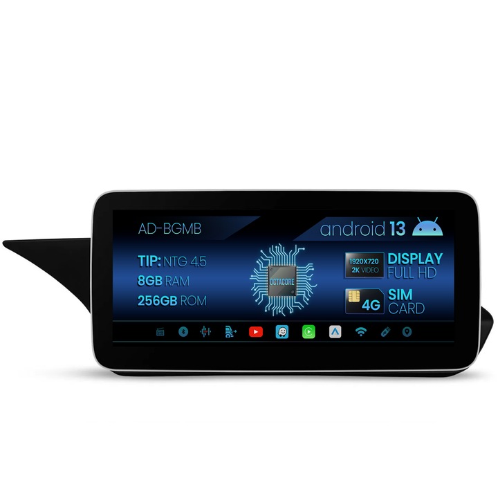 Navigatie Autodrop Mercedes Benz E-Class W212 (2013-2014), NTG 4.5, Android 13, MB-Octacore, 8GB RAM, 256GB ROM, 12.3 Inch - AD-BGMB1000845, AD-BGRKITMB009