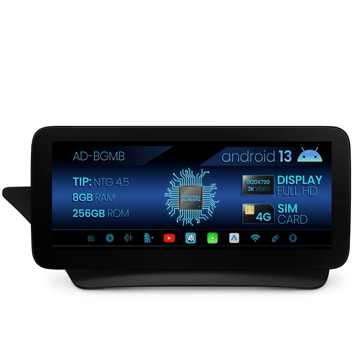 Navigatie Autodrop Mercedes Benz E-Class C207 (2013-2014), NTG 4.5, Android 13, MB-Octacore, 8GB RAM, 256GB ROM, 12.3 Inch - AD-BGMB1000845, AD-BGRKITMB010