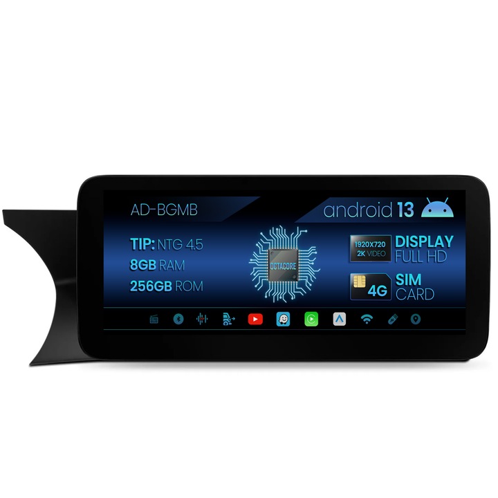 Navigatie Autodrop Mercedes Benz C-Class W204 (2011-2014), NTG 4.5, Android 13, MB-Octacore, 8GB RAM, 256GB ROM, 12.3 Inch - AD-BGMB1000845, AD-BGRKITMB004