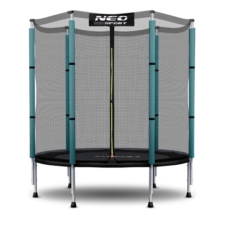 Батут за деца, Neo-Sport, 140 см / 4,5 фута, с външна мрежа, максимално тегло 50 кг