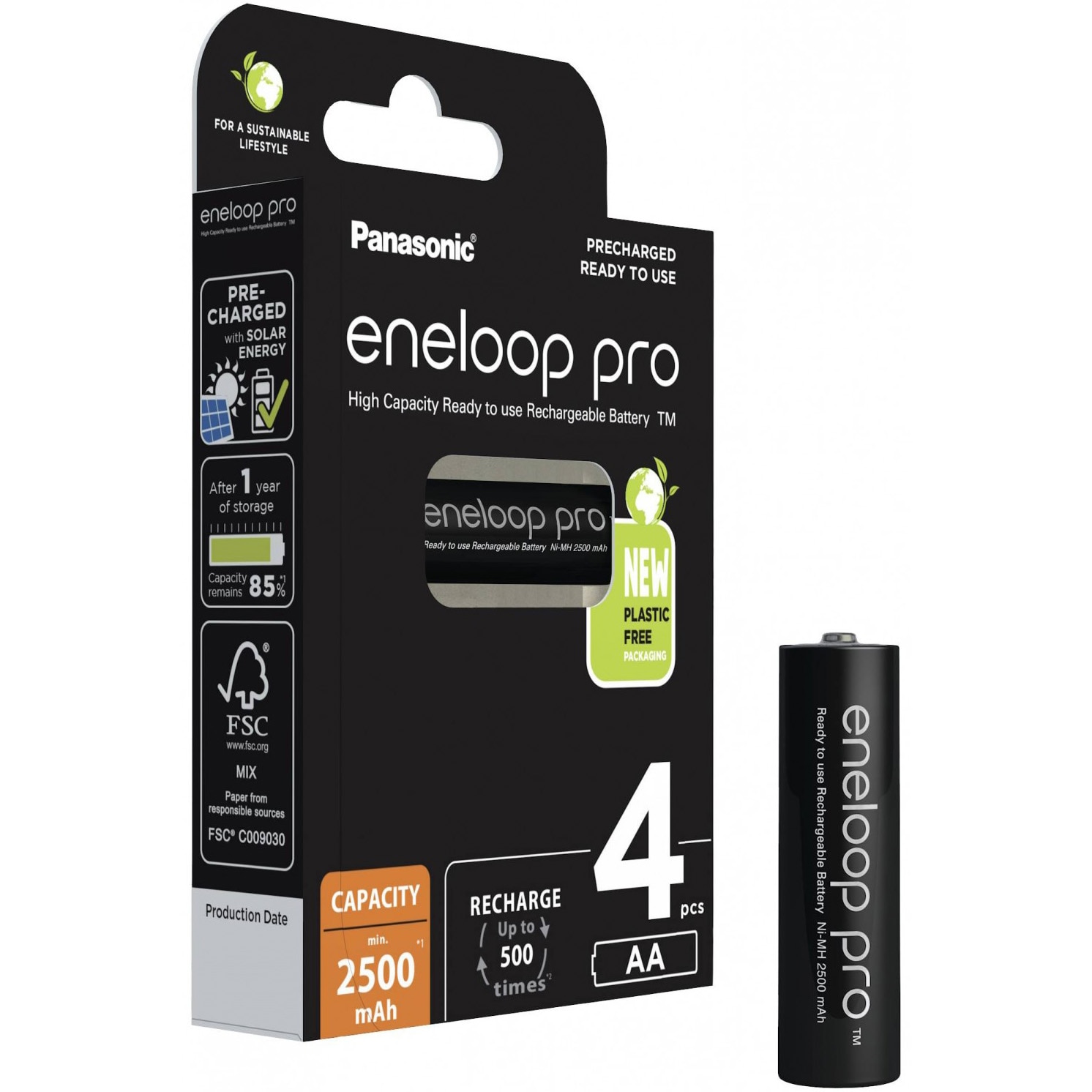 Baterii Panasonic Eneloop Pro AA 2500 mAh, 4 buc - eMAG.ro
