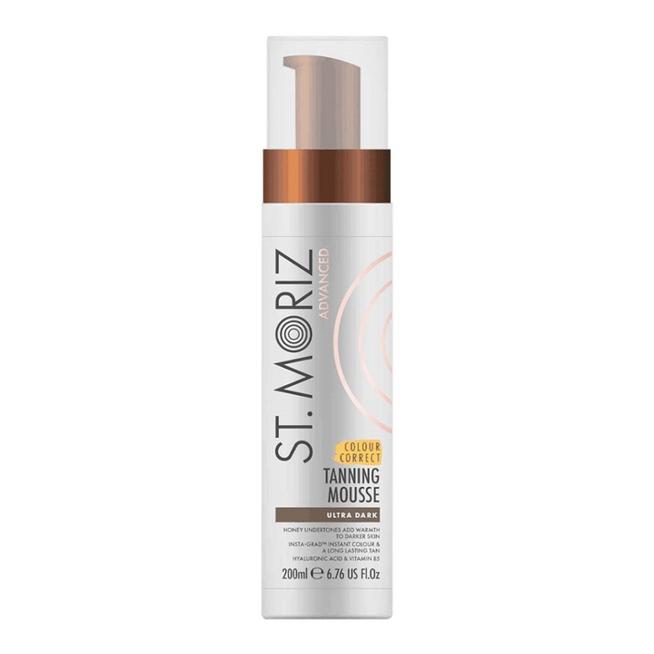 Önbarnító St.Moriz mousse, színkorrekciós hatással, Ultra Dark, 200ml