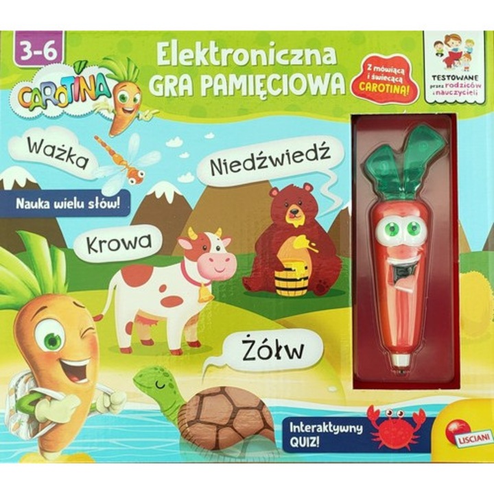 Társasjáték, Lisciani, 40 kártya, többszínű