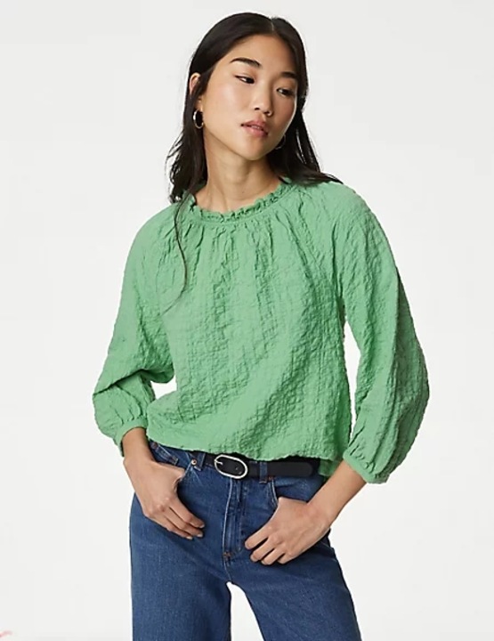 Marks & Spencer, Bluza cu aspect texturat, Verde fistic