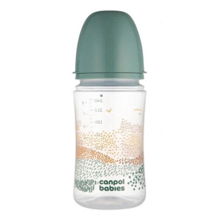 Canpol antikolikus wide neck biberon 120 ml - 19 elérhető modell - Mountains - Antikolik / Zöld