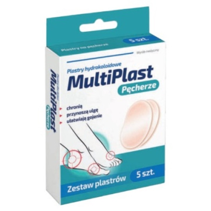 Set 5 plastri hydrocoloid pentru basici, multicolor