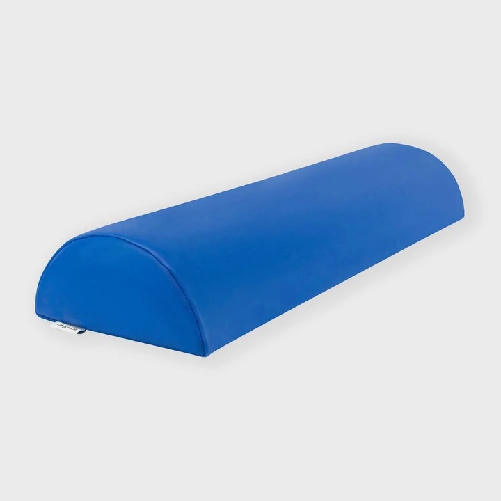 Semi-rola fitness Akito, albastra, 60x19x9 cm, din spuma EPP, pentru exercitii de echilibru, pilates, yoga, fizioterapie si imbunatatirea posturii corporale