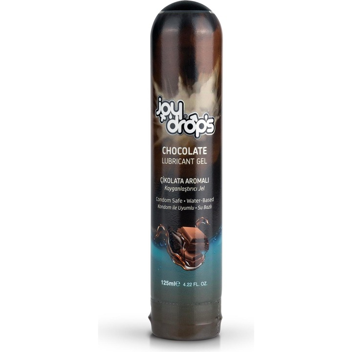 Gel lubrifiant Joy Drops, pe baza de apa, aroma ciocolata, 125ml