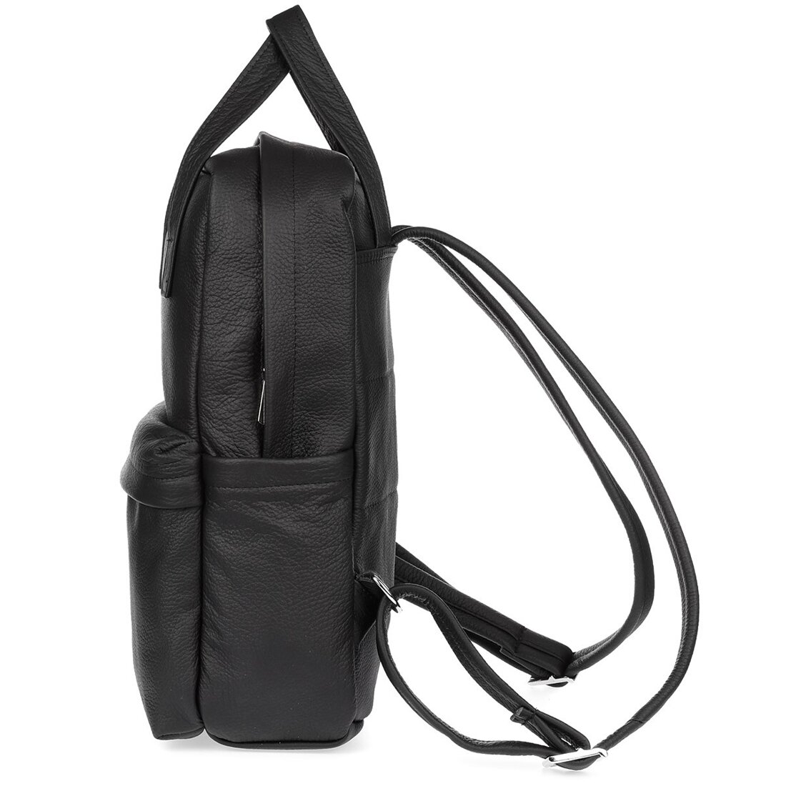 Rucsac pentru laptop, Beltimore, Piele naturala, 37x27x10cm, Negru
