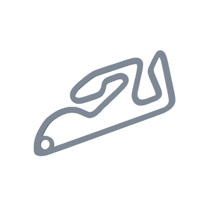 Breloc chei, "FORMULA 1 VALENCIA", 40X 50 mm argintiu