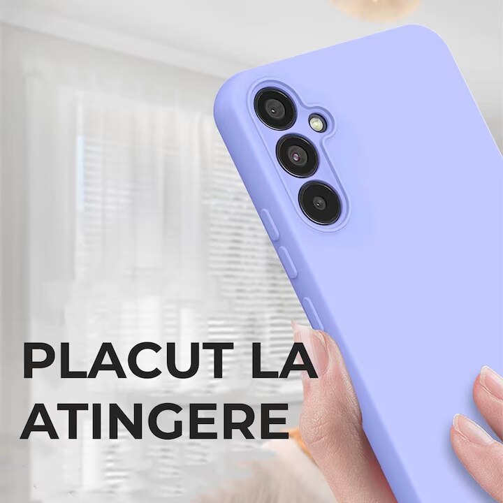 Husa pentru Samsung A55 5G Daden® Silicon Soft, Ultra Slim, Protectie sporita, Interior de microfibra, Lavanda