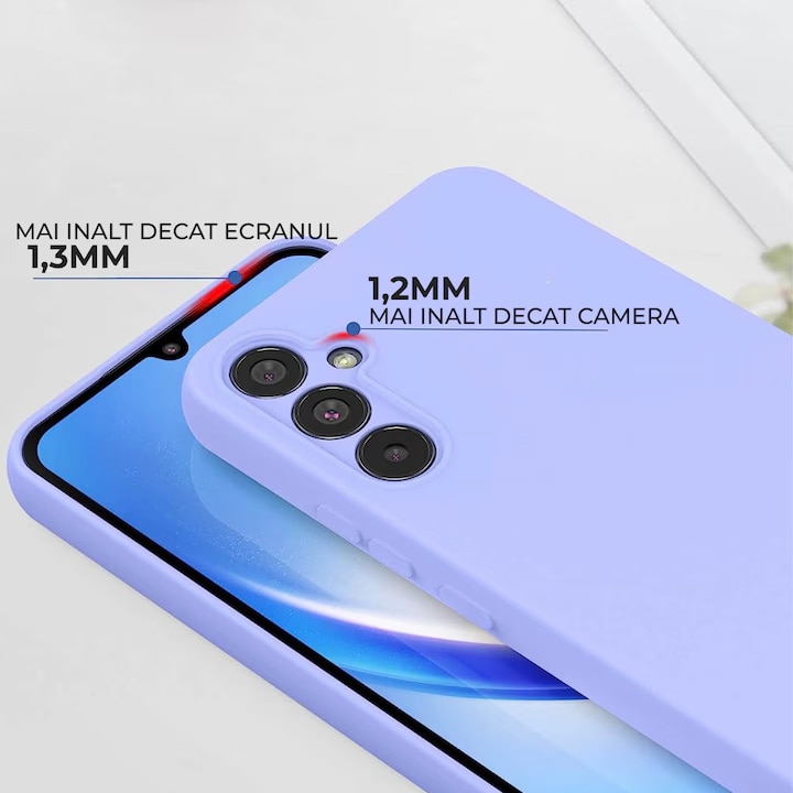 Husa pentru Samsung A55 5G Daden® Silicon Soft, Ultra Slim, Protectie sporita, Interior de microfibra, Lavanda