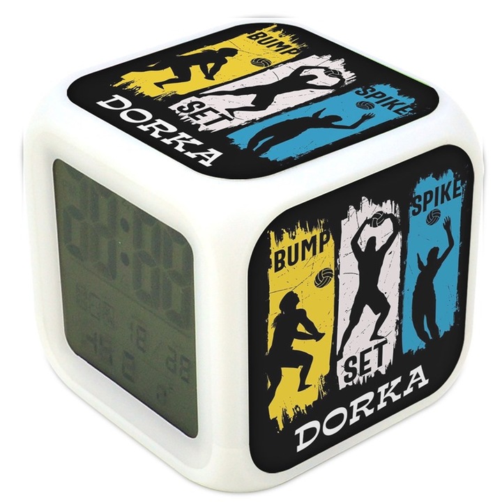 Ceas desteptator luminos pentru volei, care schimba culoarea, Dorka