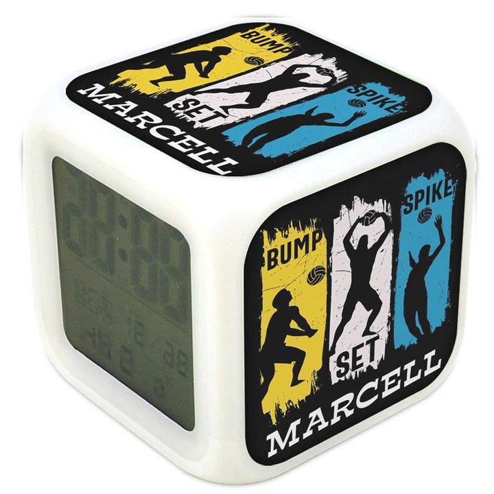 Ceas desteptator luminos cu schimbarea culorii pentru volei Marcell
