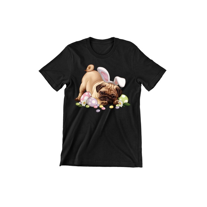 Tricou Copii Prestige-Boutique, Easter Animal, Dog, negru, 8 ani/ 134 cm