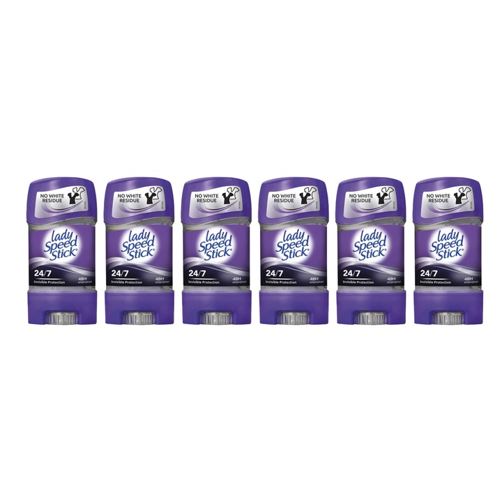 Комплект от 6 х дезодорант Lady Speed Stick 65 ml, невидима защита ...