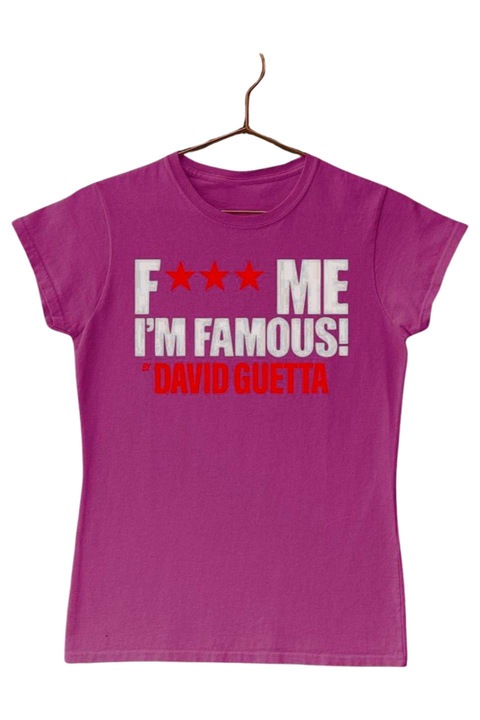 David Guetta fxxx me női póló, rózsaszín, M