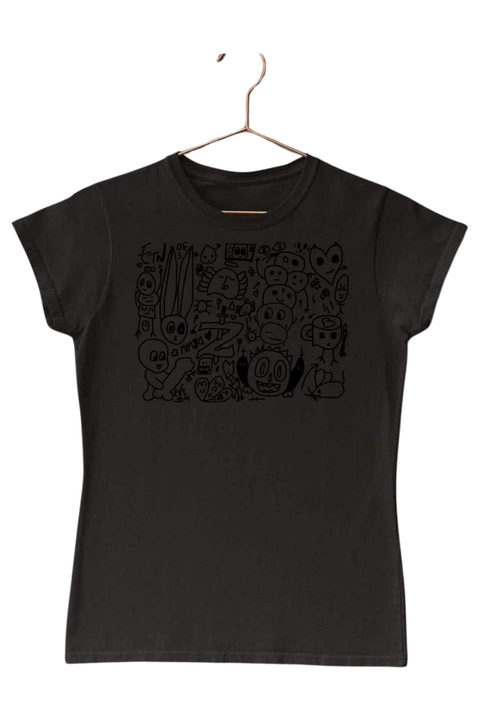 Die Antwoord draw ninja női póló, fekete, L