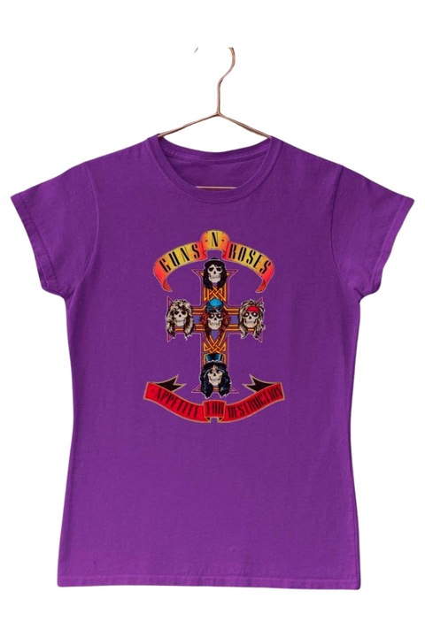 Guns N' Roses Appetite for destruction női póló, lila, XL