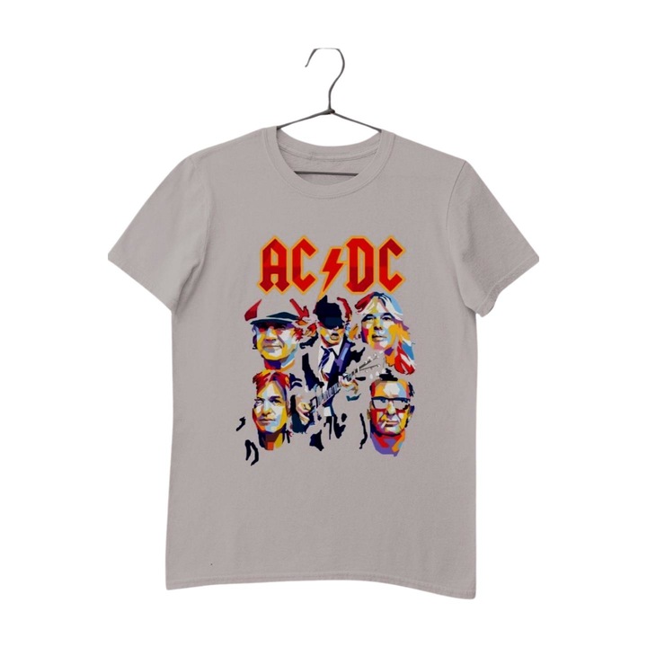 Tricou pentru copii portret trupa AC/DC, Gri