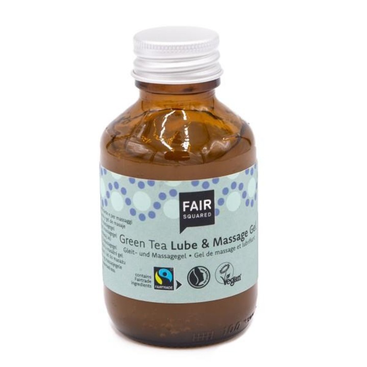 Лубрикант и масажен гел Fair Squared, Green Tea, 100мл
