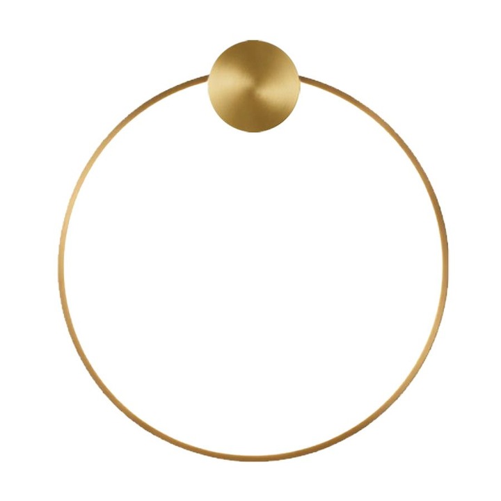 Aplica de perete LED, Toolight, APP1388-CW, Auriu, Neutra, 17W, 4000K, Sursa LED incorporata