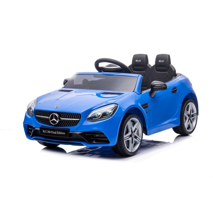 Детска кола, Sun Baby, Mercedes BENZ SLC300 Cabrio, Със звуци и светлини, Синя
