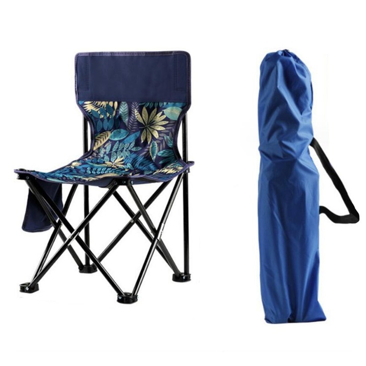 Сгъваем стол, с опаковъчна чанта, Найлон, 36*36*58см，Син