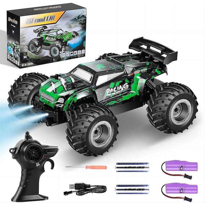 Nagy távirányítós autó, 1:18, 2,4G, Dupla akkumulátor, 2WD, maximális sebesség ~20 km/h, autonómia ~30perc