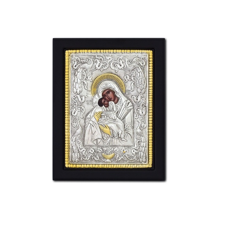Icoana argintata, Maica Domnului Imparateasa, Anagheni 19x26 cm