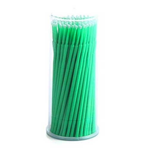 Set 100 aplicatoare microbrush, extensii gene false, verde - eMAG.ro