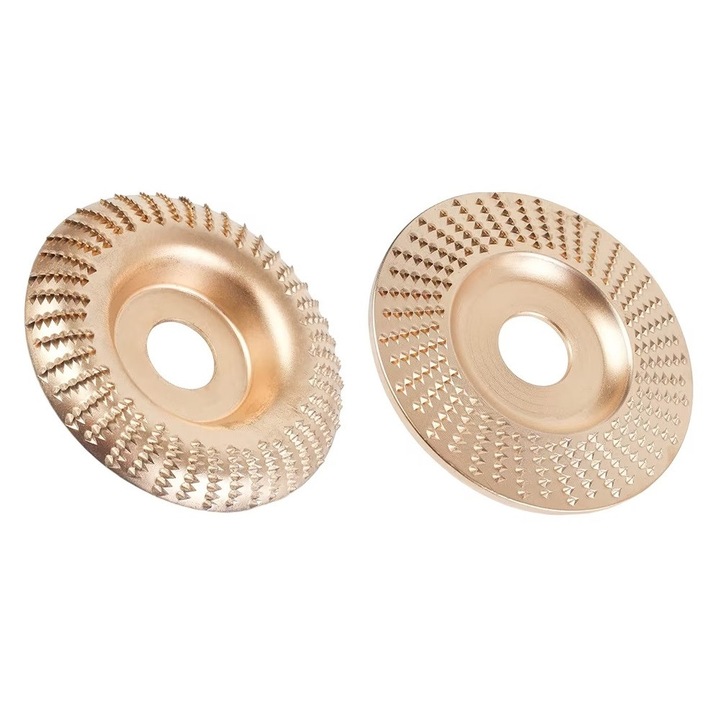 Set 2 Discuri cu raspel, plat si rotunjit, pentru polizor unghiular - flex, 125 mm, rindeluit, slefuit, modelat, sculptat lemn