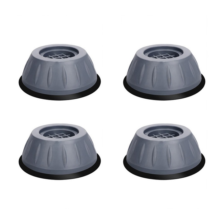 Set 4 picioruse antivibratii, anti-zgomot si antiderapante, CooTooLa®, cauciuc natural pentru masina de spalat, uscator sau frigider