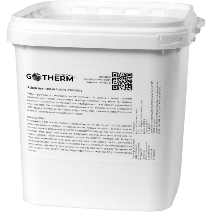 Pasta termoizolanta GoTherm, 5L, Alb, Universal