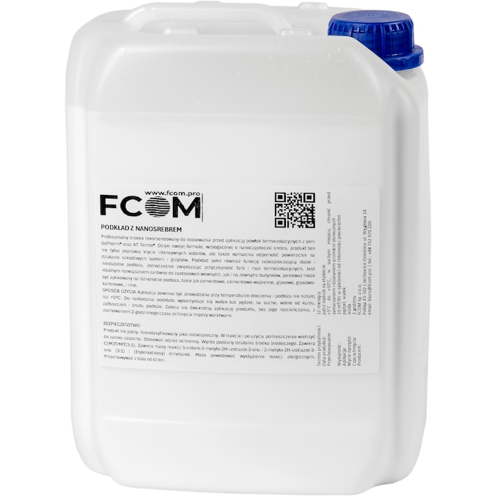 Grund cu nanoargint, FCOM, 5 L, Alb