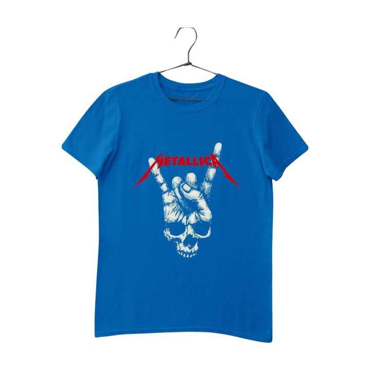 Metallica skull hand gyerek póló, Királykék