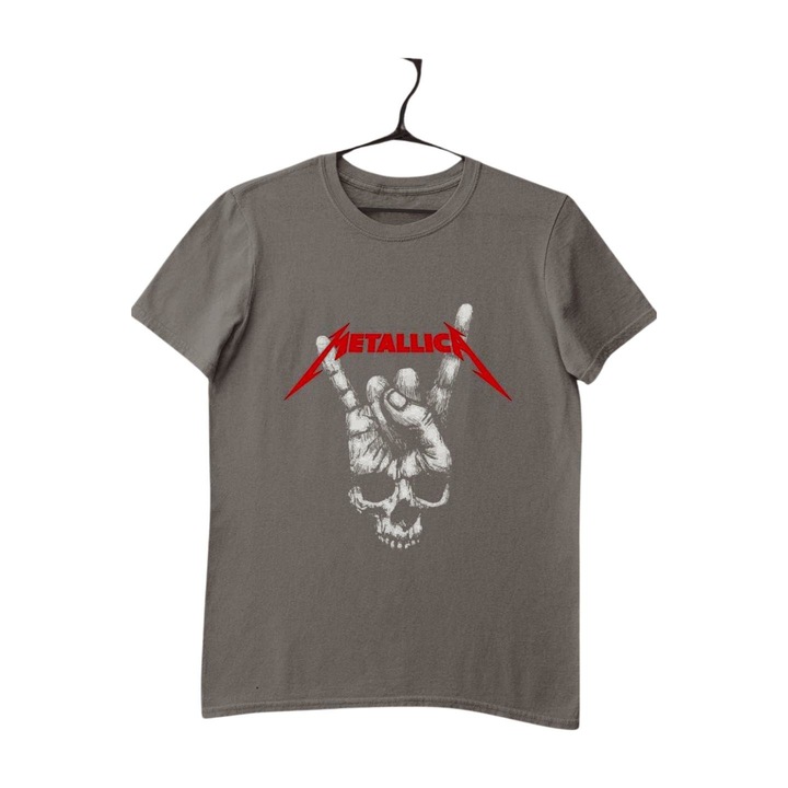 Metallica skull hand gyerek póló, Szürke
