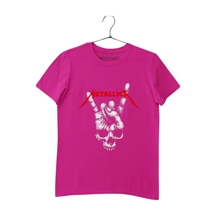 Metallica skull hand gyerek póló, Rózsaszín
