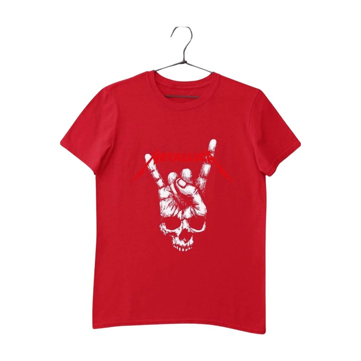 Metallica skull hand gyerek póló, Piros