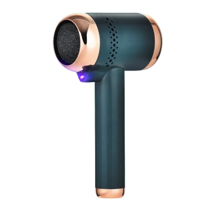 Dispozitiv de Indepartare a Calusurilor, Exfoliere si Eliminare a Pielii Uscate, Rezistent la apa, Alimentare USB, Baterie de 2000mAh, Usor de Curatat, Disponibil in Nuanta Verde Inchis