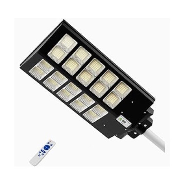 Lampa LED Iluminat Stradal 1200W Solara cu Senzor Miscare si Telecomanda