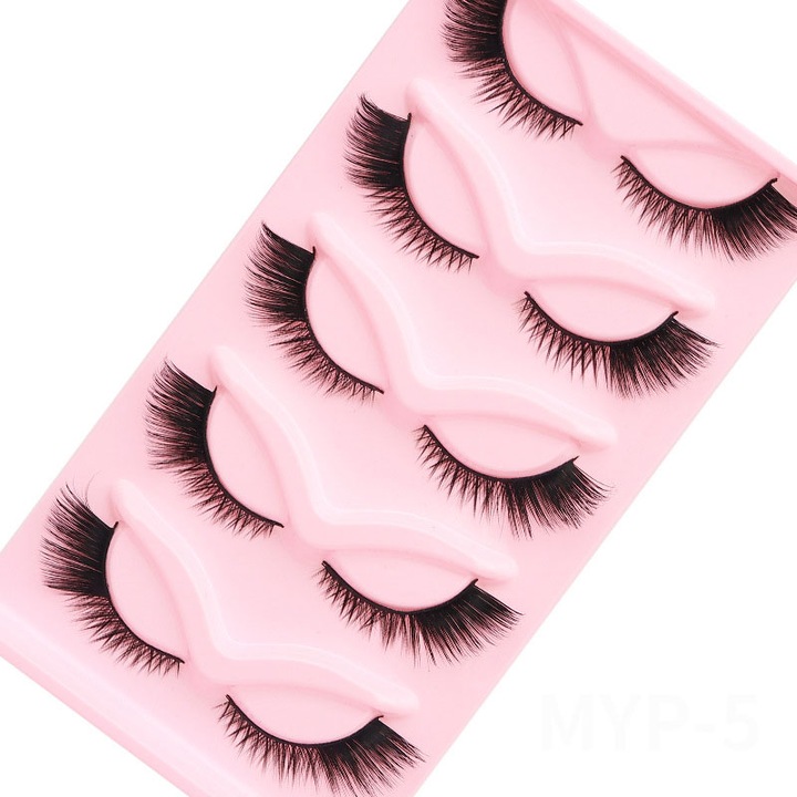 Изкуствени мигли, 5 чифта, естествен вид, черни