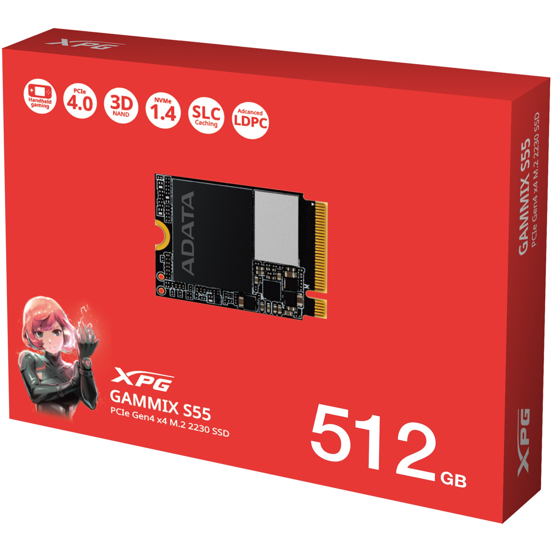 Solid-State Drive (SSD) ADATA XPG GAMMIX S55, 512GB, PCIe Gen4x4 M
