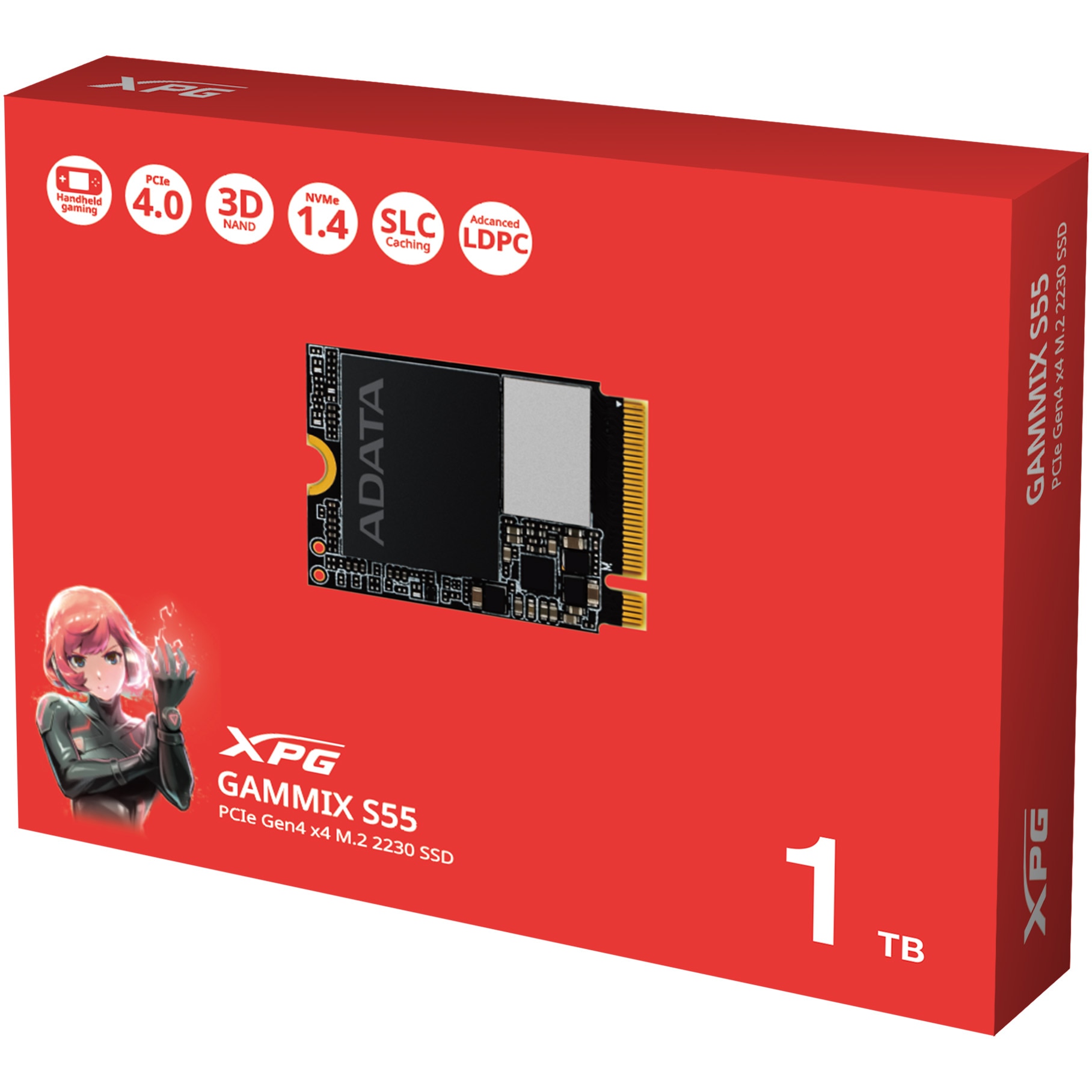 Solid-State Drive (SSD) ADATA XPG GAMMIX S55, 1TB, PCIe Gen4x4 M.2