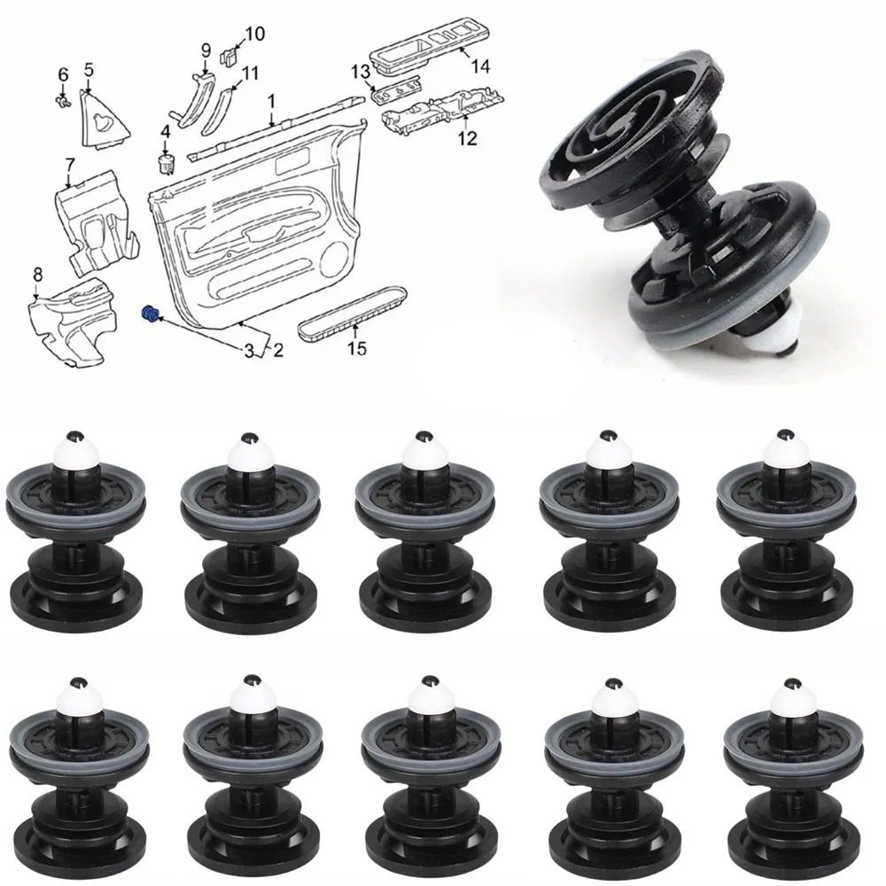 Set 10 Bucati clipsuri cleme bumbi fixare usa portiera 7L6868243