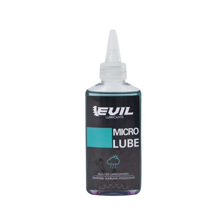 Lubrifiant pentru lant bicicleta EVIL LUBRICANTS Micro Lube, rezistent la apa si temperaturi -7°C pana la +60°C, patinat, 100ml