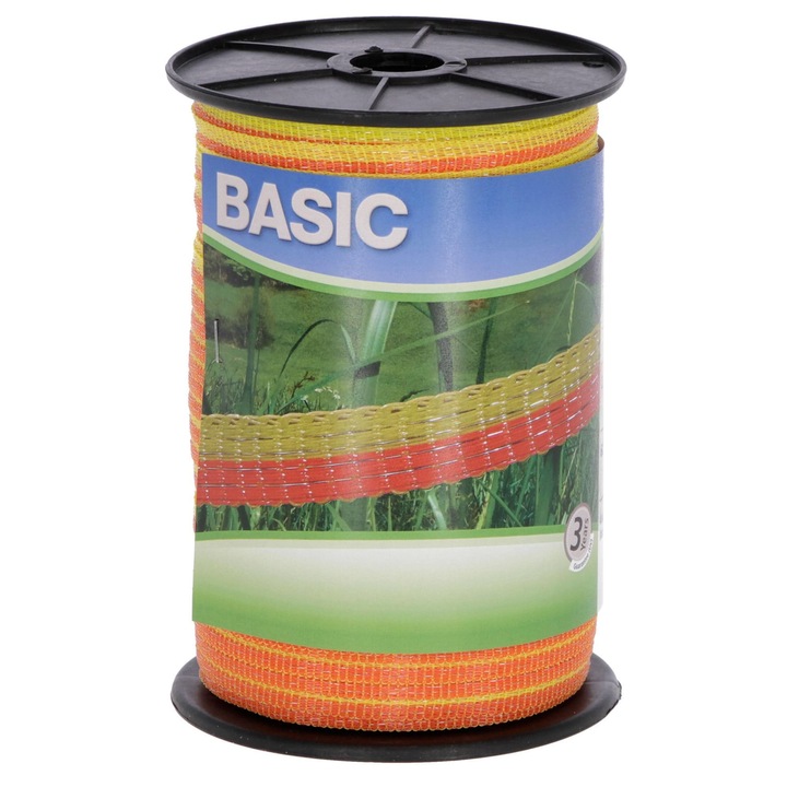 Banda gard electric, Kerbl BASIC, 250mx10mm, galben-portocaliu