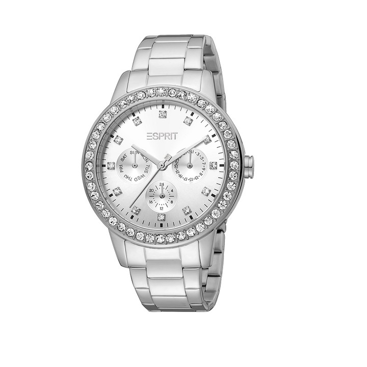 Ceas barbatesc, Esprit, Inox, 40mm, Argintiu