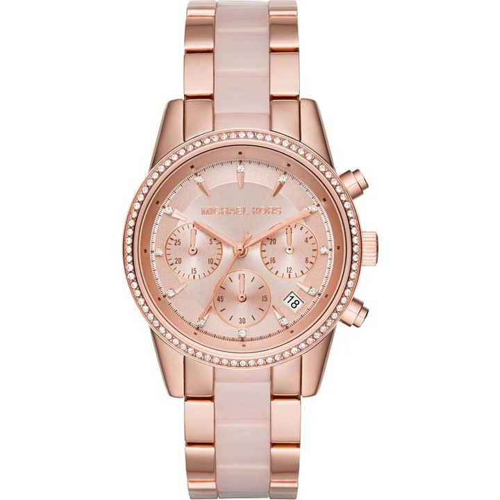 Ceas de dama Michael Kors Ritz, Quartz Japonez, Otel Inoxidabil, Rose Gold